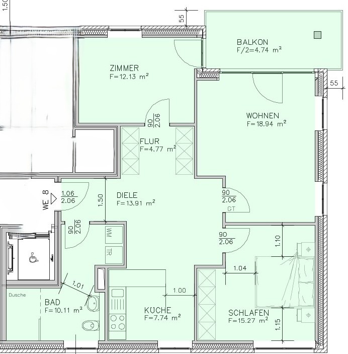 Grundriss Etagenwohnung Magdeburg / Alte Neustadt