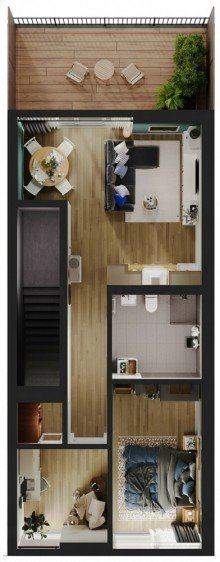 Grundriss Energieeffizientes Wohnen in ruhiger Lage - Hochwertige 3-Zimmerwohnung mit Balkon & Garten & SP