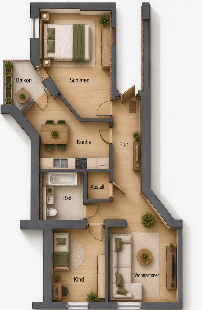 Grundriss Etagenwohnung Magdeburg