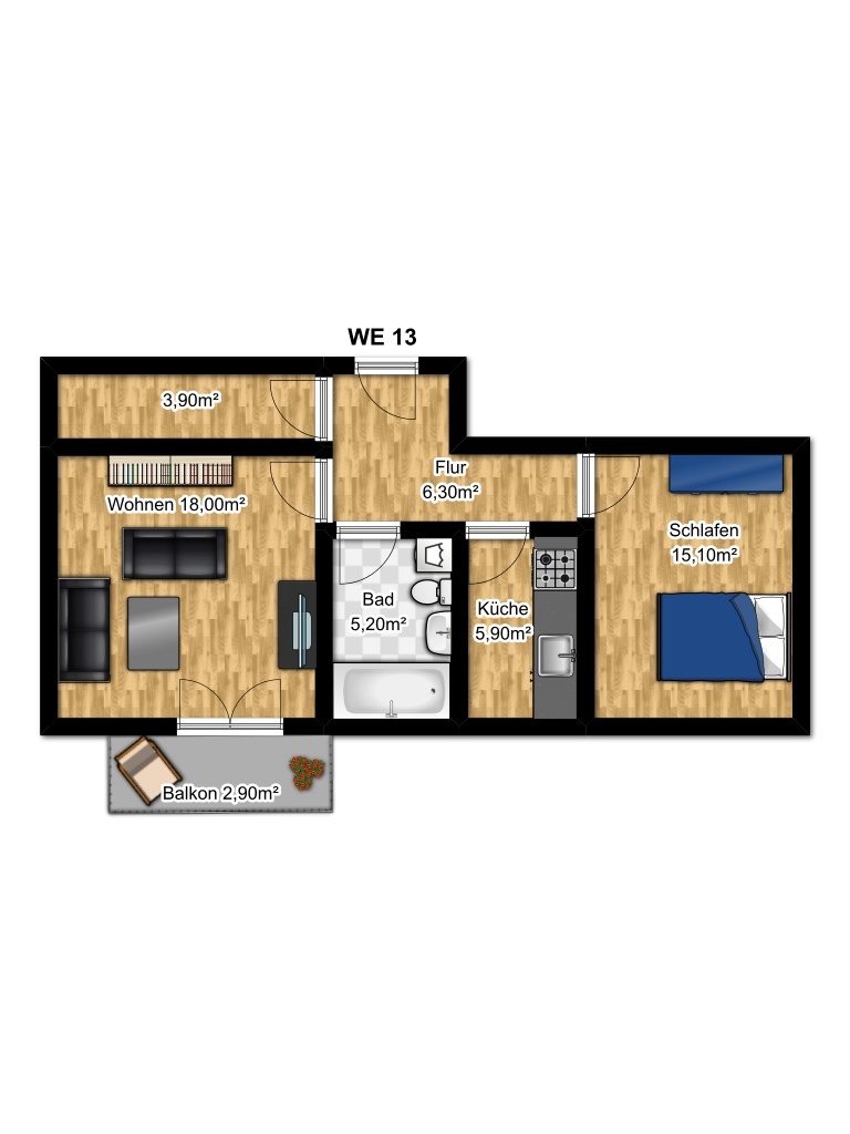 13 Etagenwohnung Werder