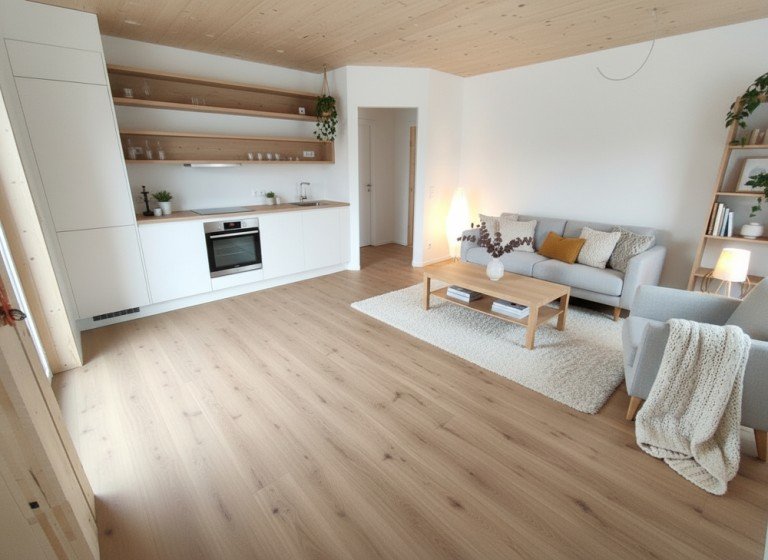 Visualisierung Wohn- und K�chenbereich Magdeburg / Alte Neustadt Etagenwohnung Exklusive 2- Zimmerwohnung im Erstbezug |Balkon| Aufzug | Tageslichtbad mit Dusche |Abstellraum