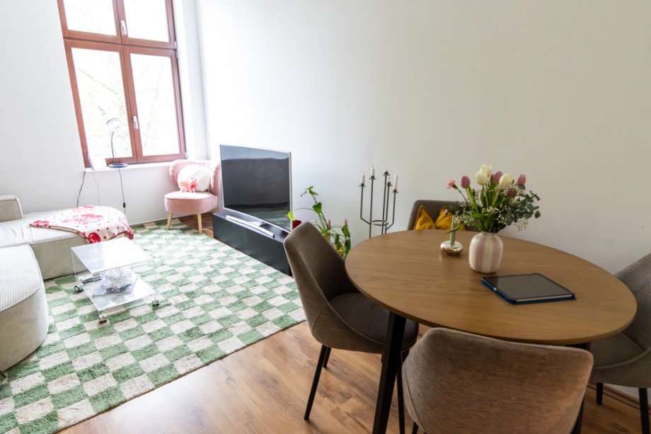 Wohnzimmer Etagenwohnung Magdeburg