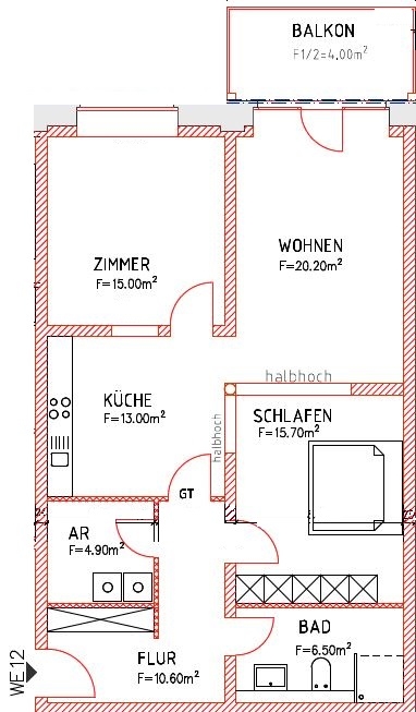 WE 12 Etagenwohnung Magdeburg / Neue Neustadt