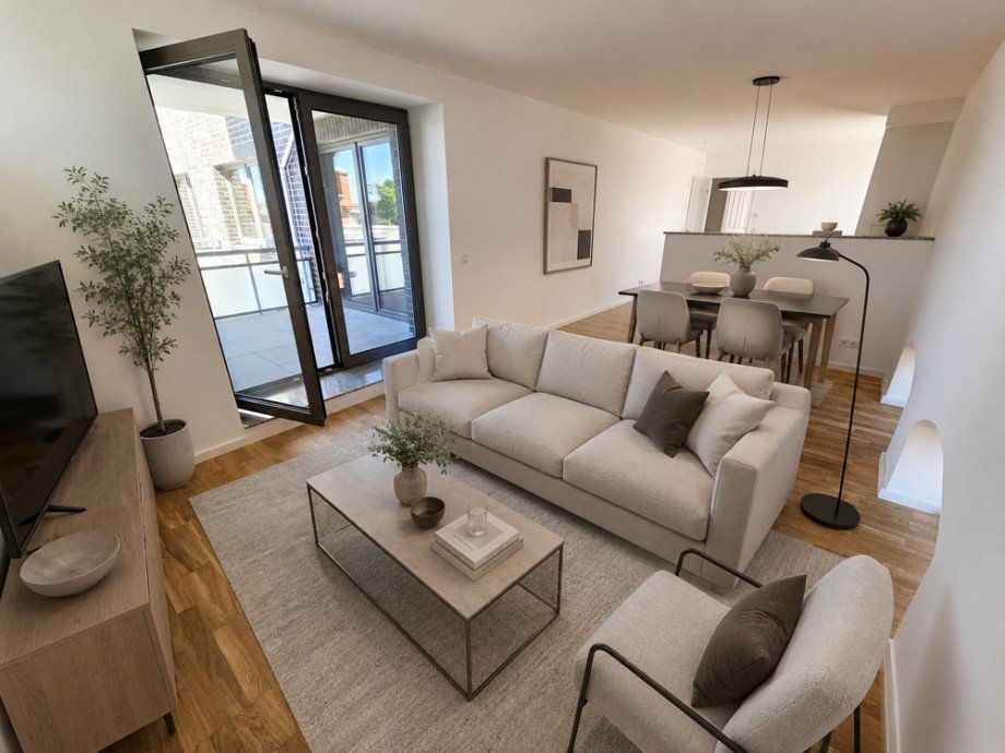 Hochwertige Dachterrassenwohnung im Denkmal - 3 Zimmer, Balkon, Bad mit Wanne & Dusche, FBH, SP - Foto 4