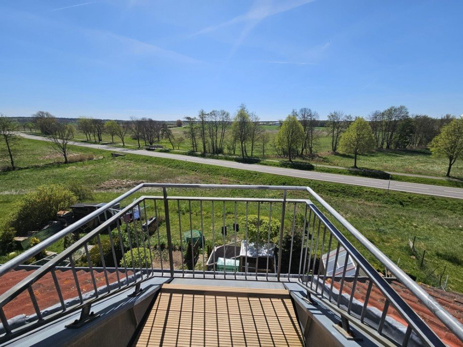 Balkonausblick Maisonettewohnung Burg