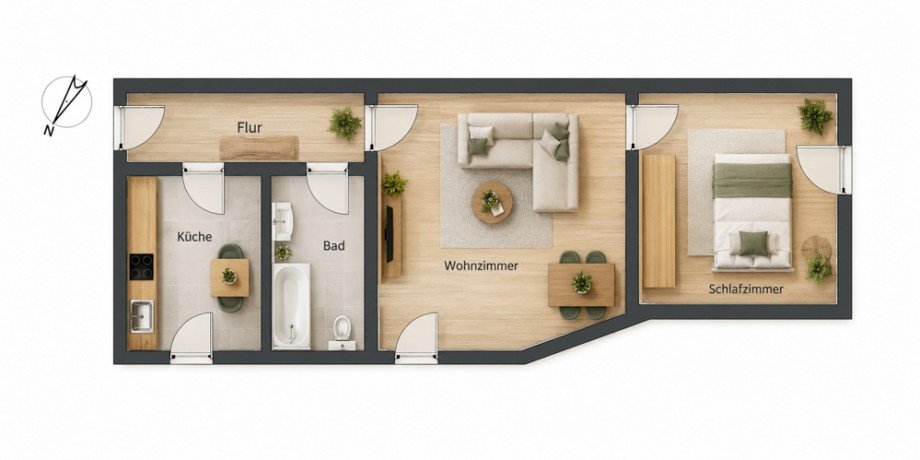 Grundriss Etagenwohnung Magdeburg