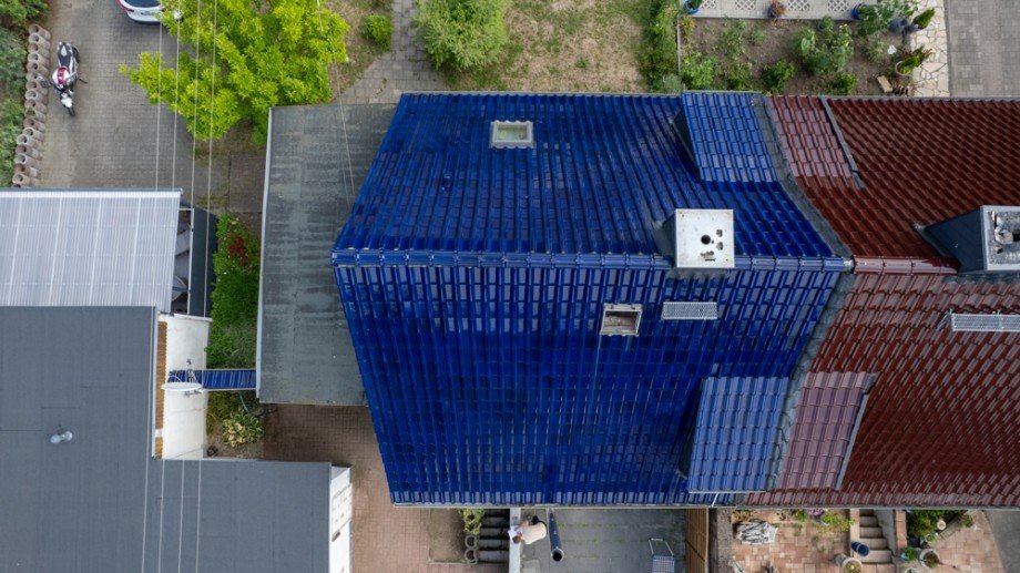 Vogelperspektive Doppelhaush�lfte Magdeburg / Berliner Chaussee