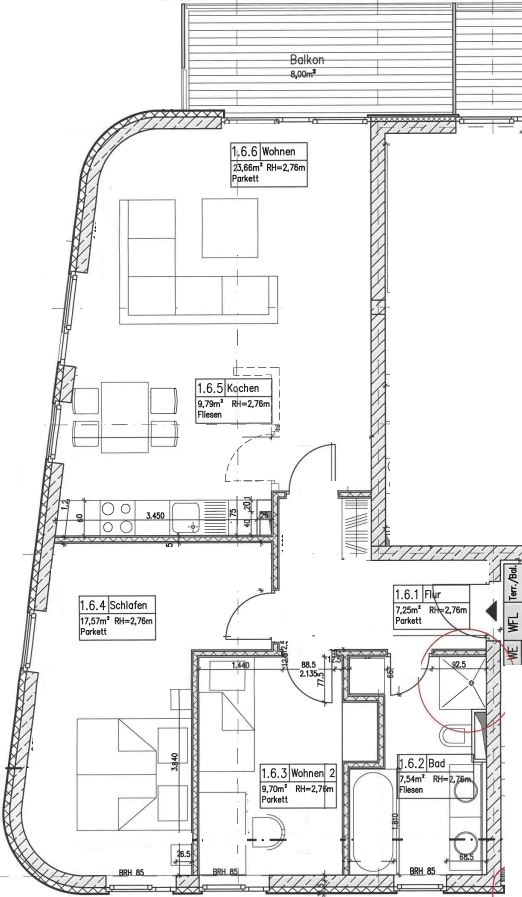 Grundriss Etagenwohnung Magdeburg