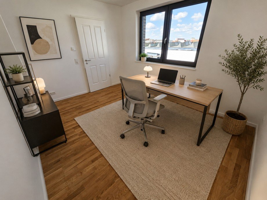 B�ro, KI-visualisierte Darstellung Etagenwohnung Magdeburg / Neue Neustadt
