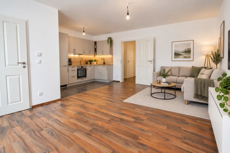 Visu K�che & Wohnen Werder Terrassenwohnung S�dWest Terrasse GARTEN, Fu�bodenheizung, Bad mit Wa&Du, SP inkl.!