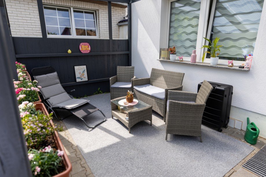Bungalow Terrassenbereich Doppelhaush�lfte Magdeburg / Berliner Chaussee
