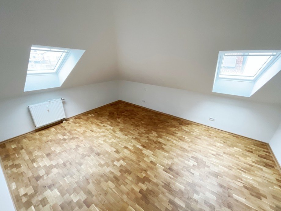 Schlafzimmer Dachgeschosswohnung Magdeburg / Cracau