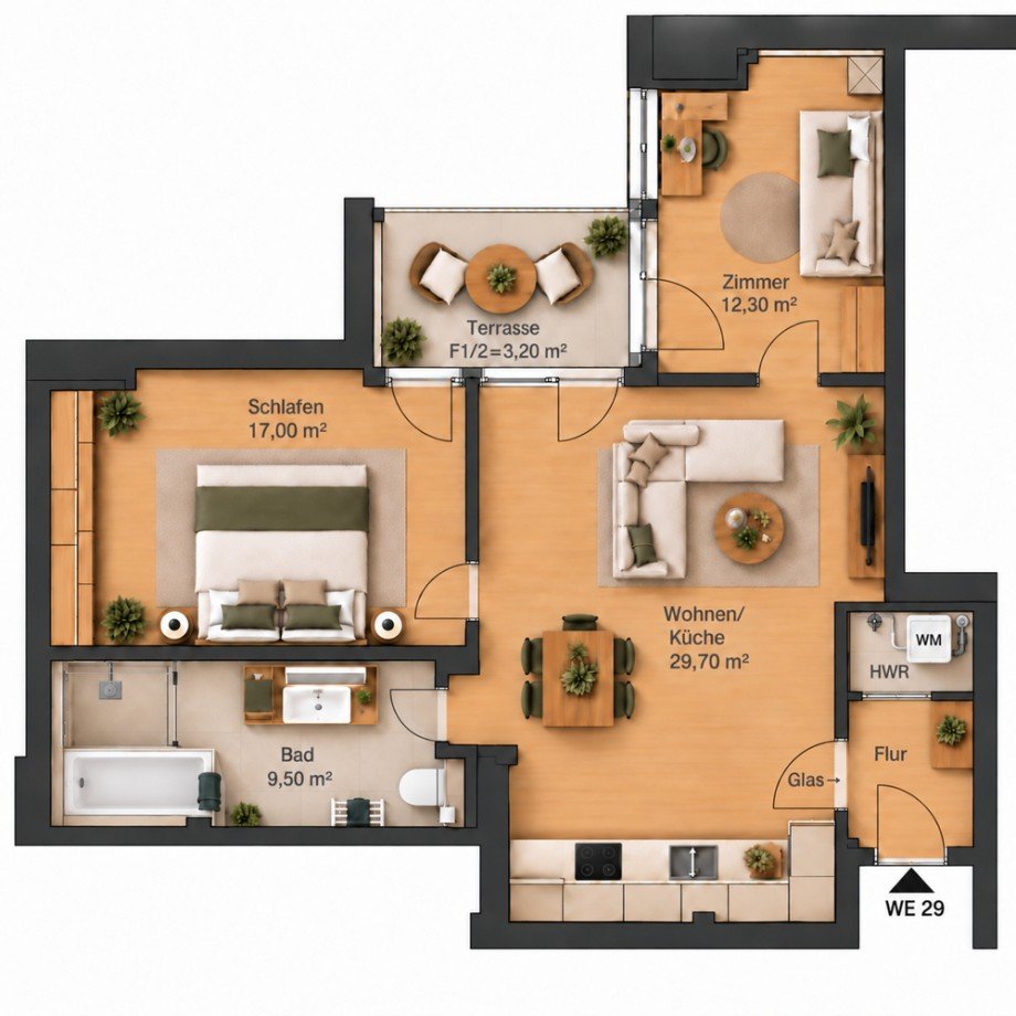 Grundriss Etagenwohnung Magdeburg / Alte Neustadt