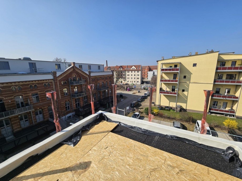 Terrassenausblick Penthousewohnung Magdeburg / Alte Neustadt