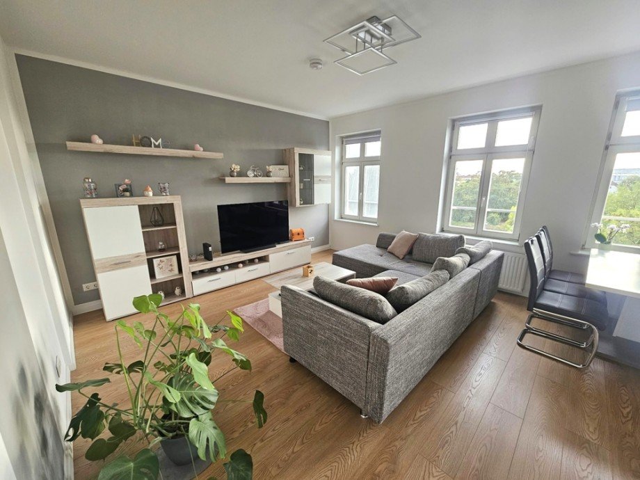 Wohnzimmer Dachgeschosswohnung Magdeburg