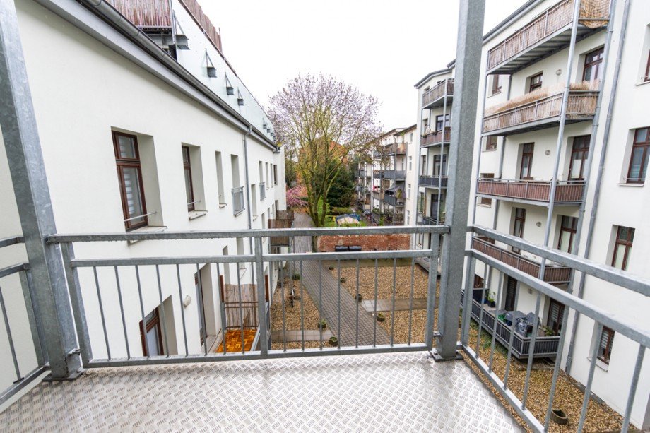 Balkonausblick Etagenwohnung Magdeburg