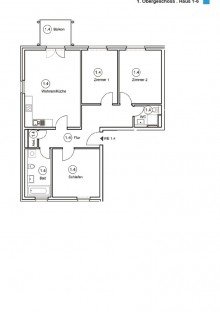 Grundriss Ihre neuen vier W�nde o. attraktive Kapitalanlage  -Top-modern, komfortabel mit Balkon u. Stellplatz