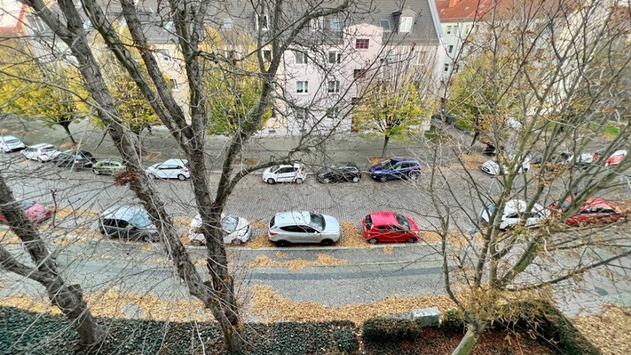 Ausblick Wohnzimmer Etagenwohnung Magdeburg / Stadtfeld Ost