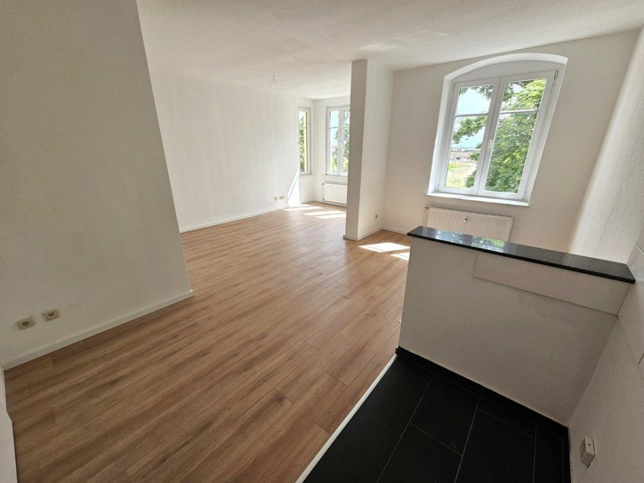 Blick in den Wohnbereich Etagenwohnung Magdeburg