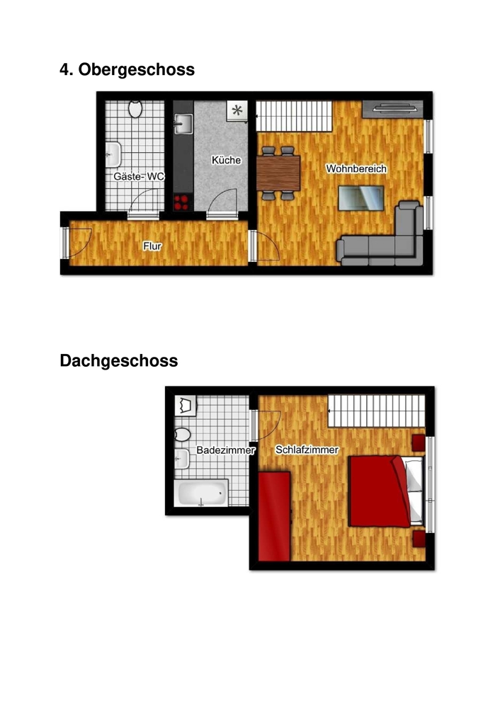 Grundriss Dachgeschosswohnung Magdeburg