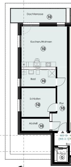 Grundriss Penthousewohnung Biederitz / Heyrothsberge