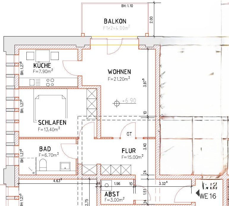 Grundriss Etagenwohnung Magdeburg / Alte Neustadt