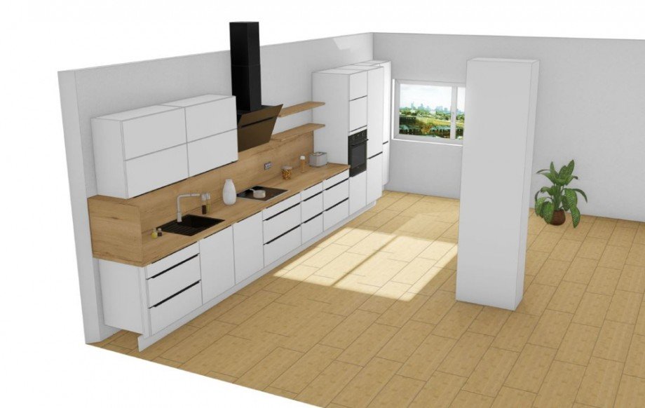 K�chenvisualisierung Etagenwohnung Magdeburg / Alte Neustadt