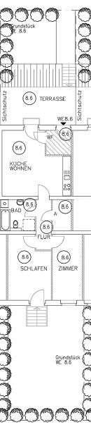 Grundriss 8.06 Terrassenwohnung Werder