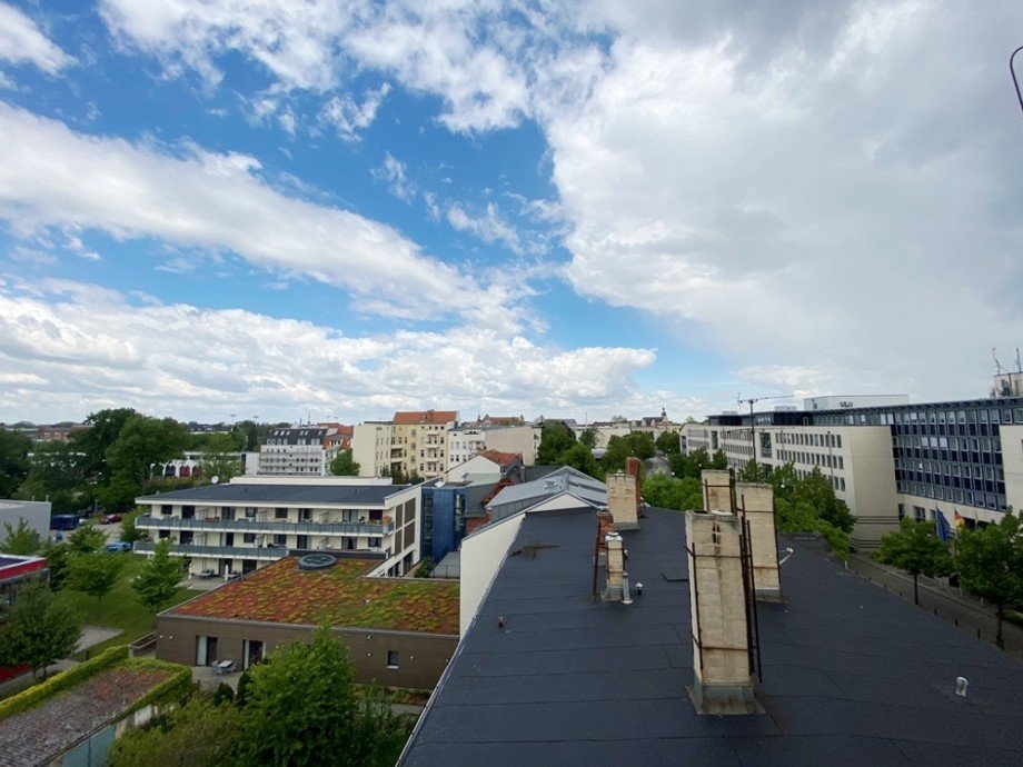 Aussicht Terrasse Etagenwohnung Magdeburg