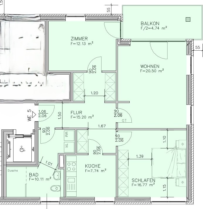 Grundriss Etagenwohnung Magdeburg / Alte Neustadt