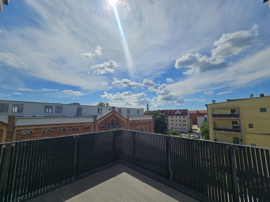 Balkonausblick Penthousewohnung Magdeburg / Alte Neustadt