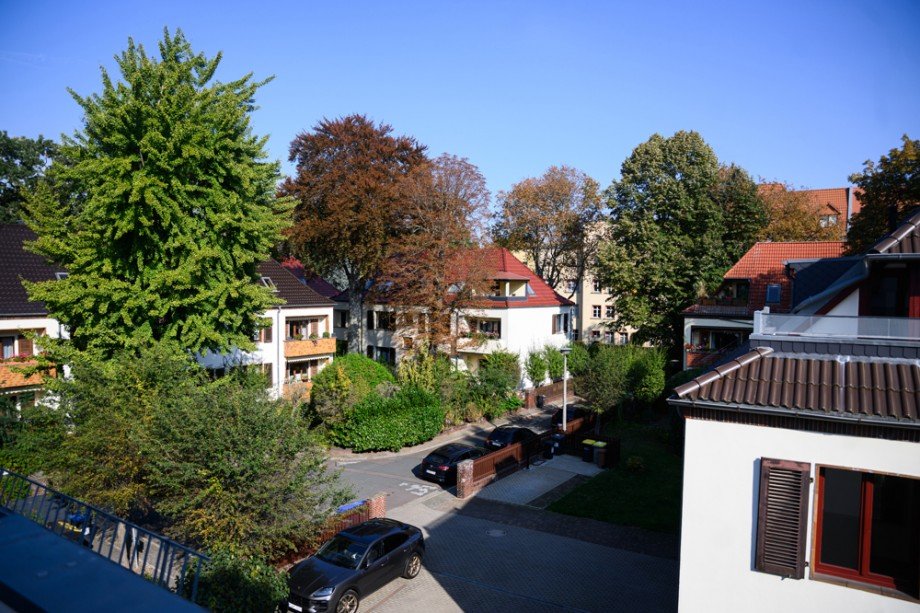 Blick aus dem Balkon Dachgeschosswohnung Magdeburg