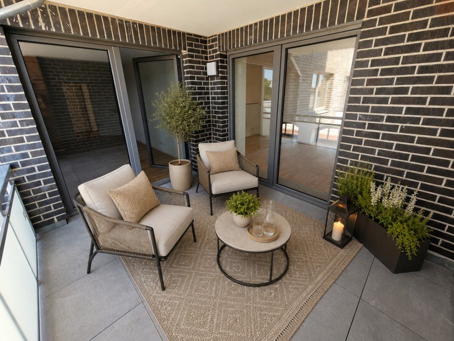 Dachterrasse, KI-visualisierte Darstellung Etagenwohnung Magdeburg / Neue Neustadt