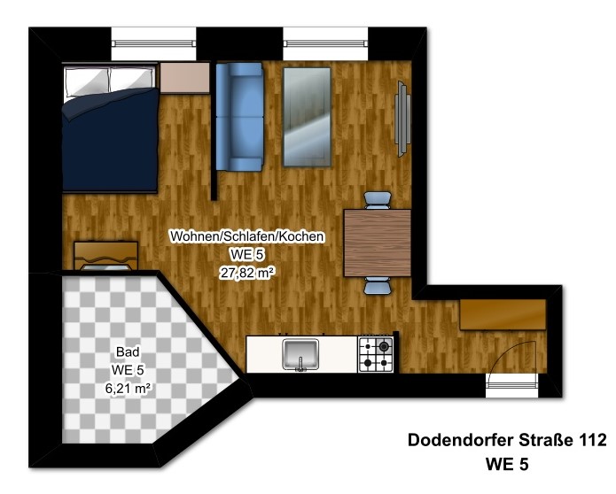 Grundriss Erdgeschosswohnung Magdeburg