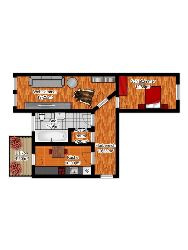 Grundriss Etagenwohnung Magdeburg / Leipziger Stra�e