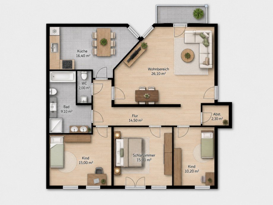 Grundriss Etagenwohnung Magdeburg