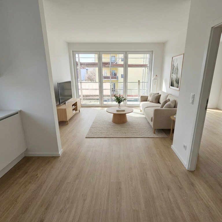 Visualisierung Wohnbereich Magdeburg / Alte Neustadt Etagenwohnung Exklusive 3- Zimmerwohnung im Neubau |Balkon| Aufzug | Tageslichtbad mit Dusche | Stellplatz