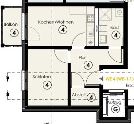 Grundriss Etagenwohnung Biederitz / Heyrothsberge